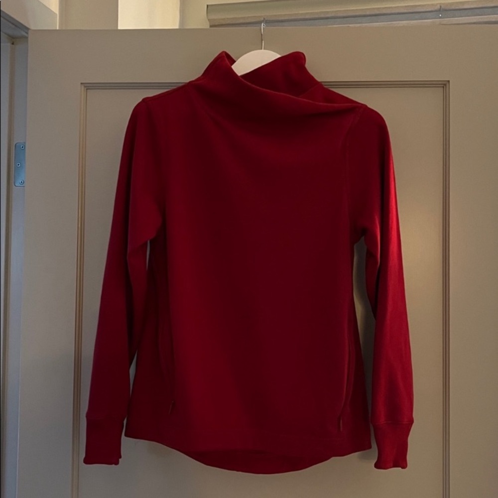 Athleta Raspberry Funnel Neck Pullover - image 3